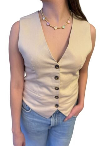 Chaleco corto botones