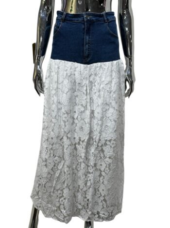 mar_00019 Falda de Mezclilla con Encaje