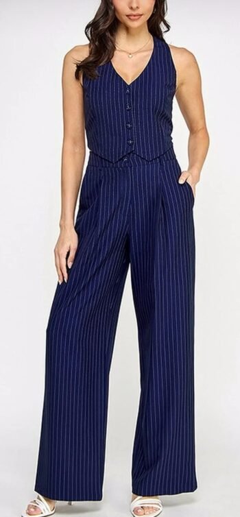 mar_00033_2 Set chaleco y pantalón rayas