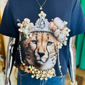 mar_00061 Tshirt en algodón con aplicación de perlas