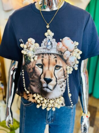 mar_00061 Tshirt en algodón con aplicación de perlas