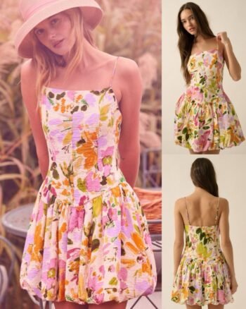 mar_00072 Vestido tipo globo con flores