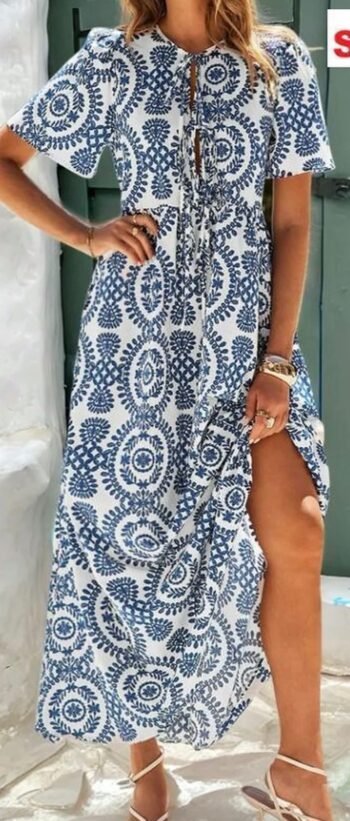 mar_00097_2 Vestido estampado con lazos al frente